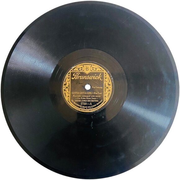 Isham Jones Gotta Getta Girl 10in Shellac 78 RPM Brunswick 2750 Vintage Record - Picture 1 of 4